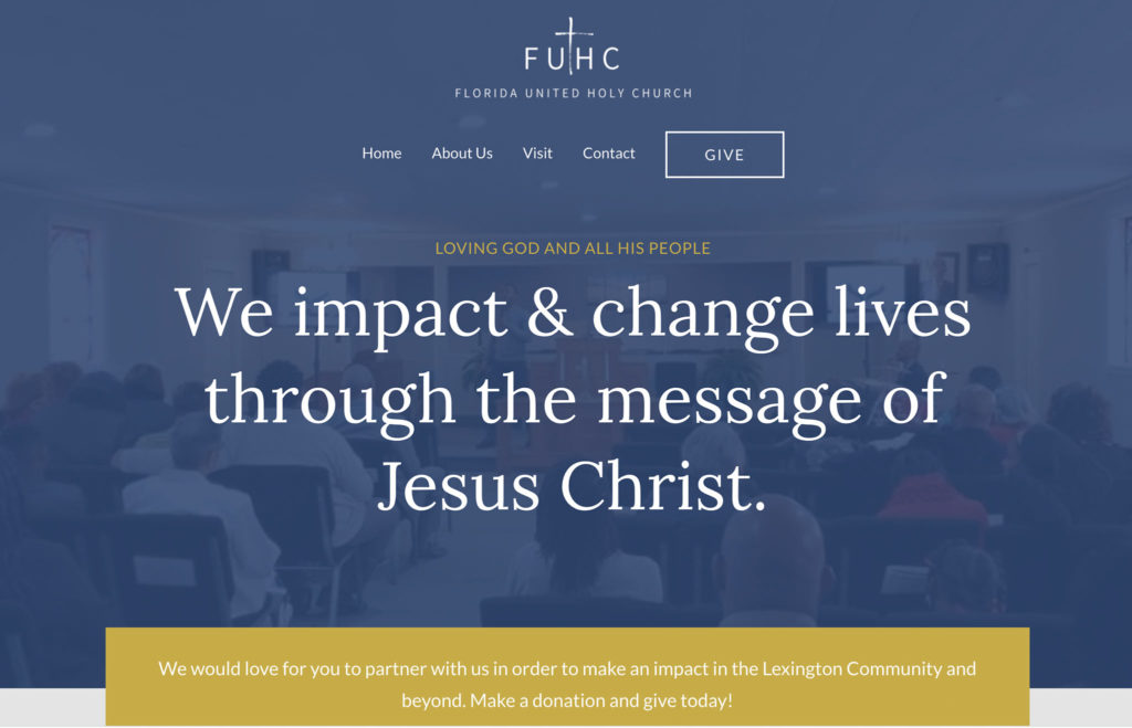 Florida United Church Website Preview